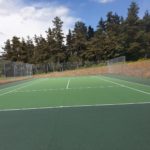 Construction d'un court de tennis en béton poreux à Mougins